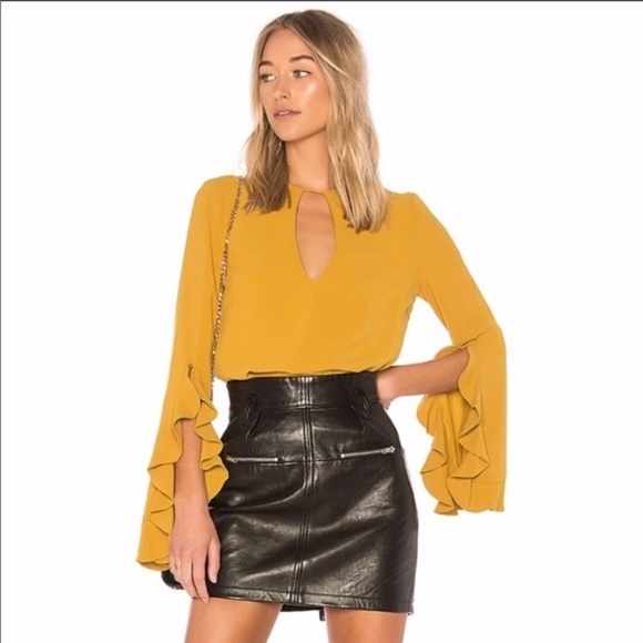 C/MEO Collective Gossamer Ruffled-Sleeve Top XS - Picture 2 of 16